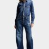 Dark Smoker Wash Loose Twist Jeans