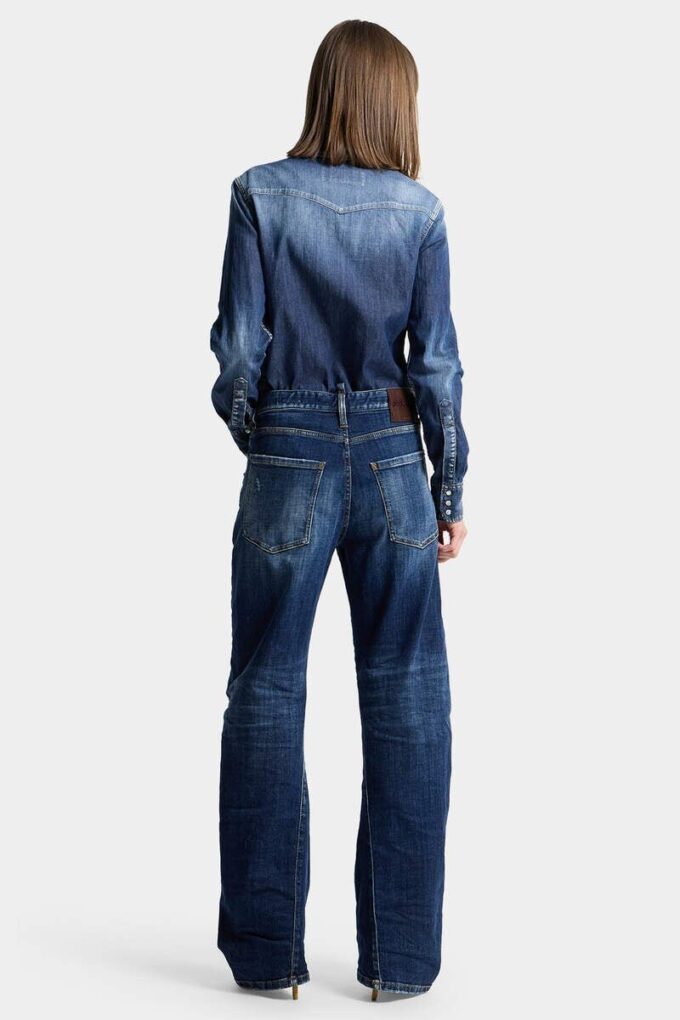 Dark Smoker Wash Loose Twist Jeans