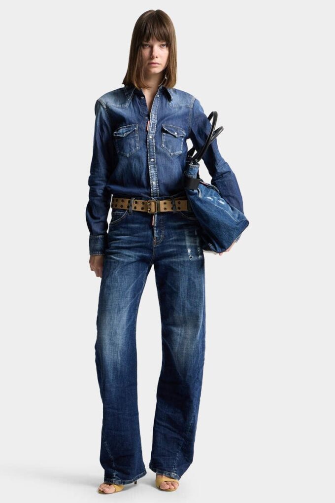 Dark Smoker Wash Loose Twist Jeans