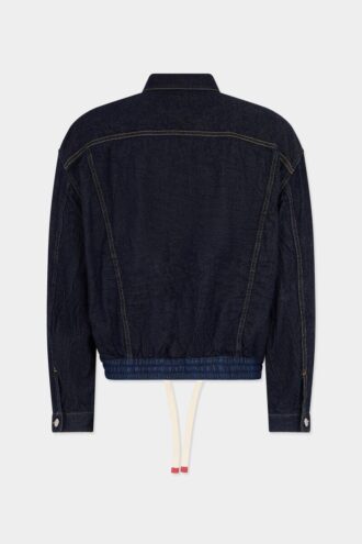 Dark Wash Cargo Jean Jacket