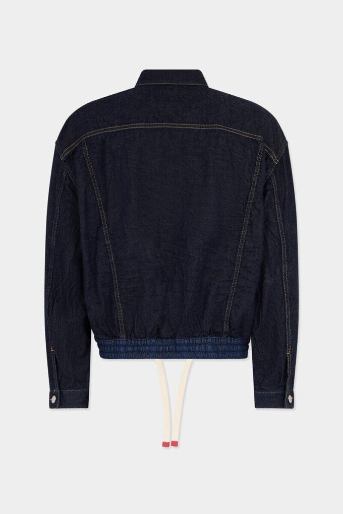 Dark Wash Cargo Jean Jacket