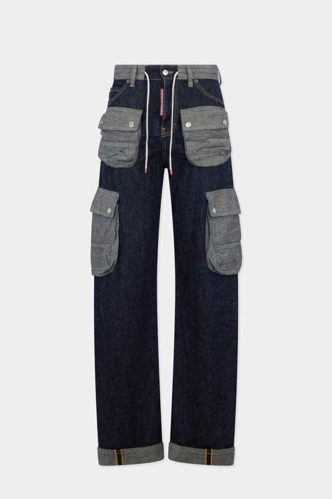 Dark Weight Wash Loose Twist Jeans