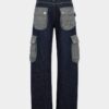 Dark Weight Wash Loose Twist Jeans