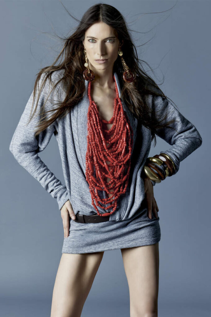 Deep Cut Jersey Dress