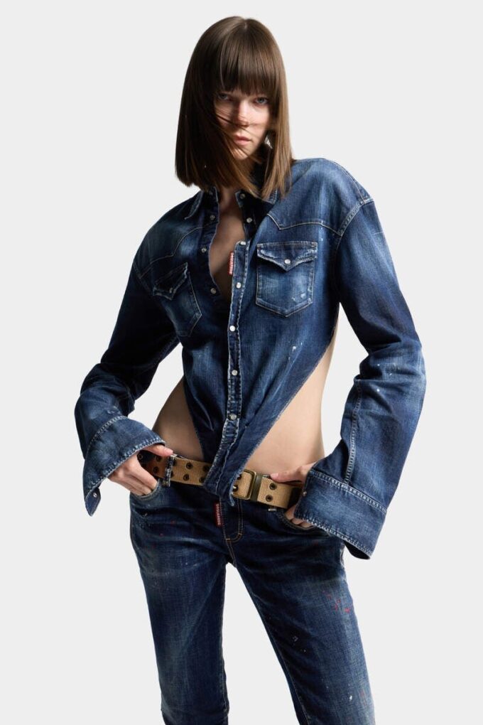 Deep Cut Night Whisper Denim Shirt