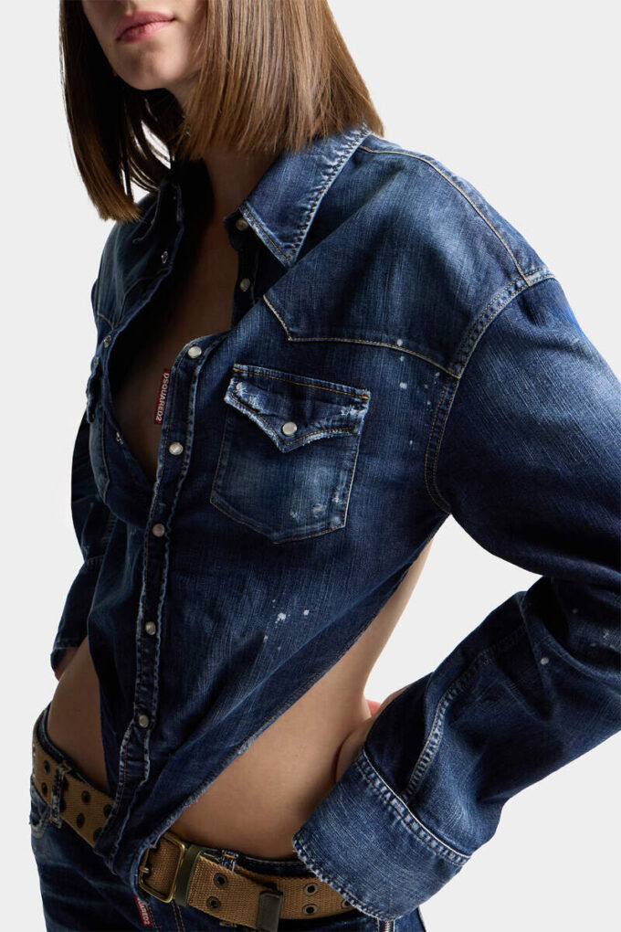 Deep Cut Night Whisper Denim Shirt