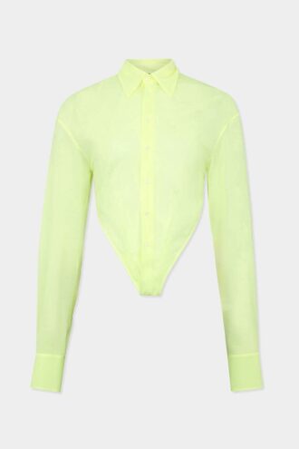 Deep Cut Sheer Shirt