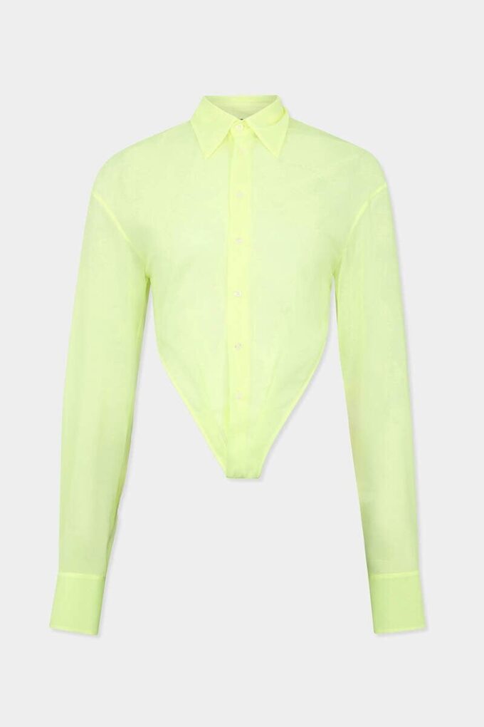 Deep Cut Sheer Shirt