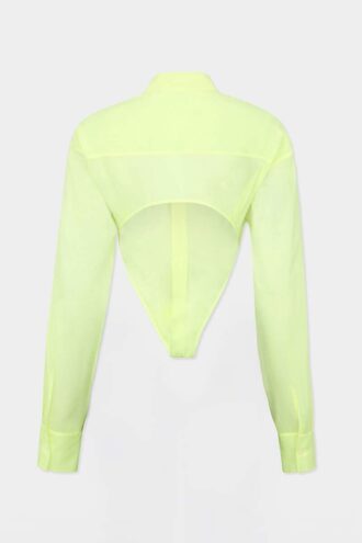 Deep Cut Sheer Shirt