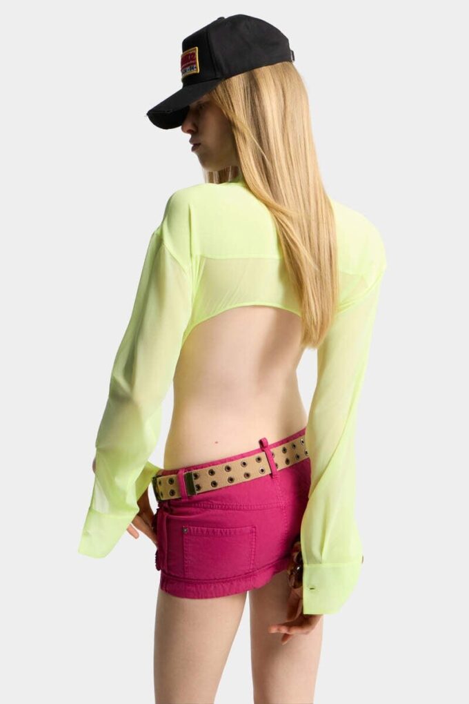 Deep Cut Sheer Shirt