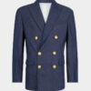 Denim Double Breasted Blazer