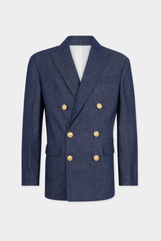 Denim Double Breasted Blazer