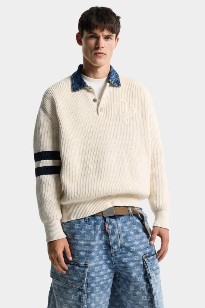 Denim Mix D2 Knit Pullover