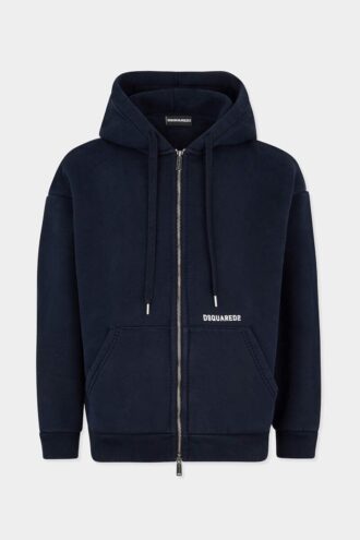 Dsquared2 Logo Boyfriend Fit Zipped Hoodie