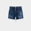 Dsquared2 Rebels Dark Wash Shorts Cut Off