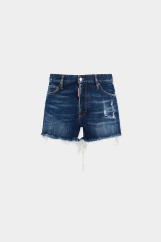 Dsquared2 Rebels Dark Wash Shorts Cut Off