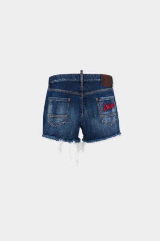 Dsquared2 Rebels Dark Wash Shorts Cut Off