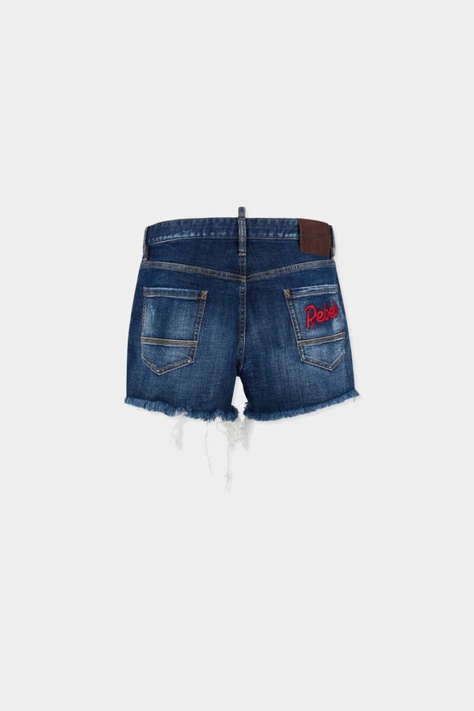 Dsquared2 Rebels Dark Wash Shorts Cut Off