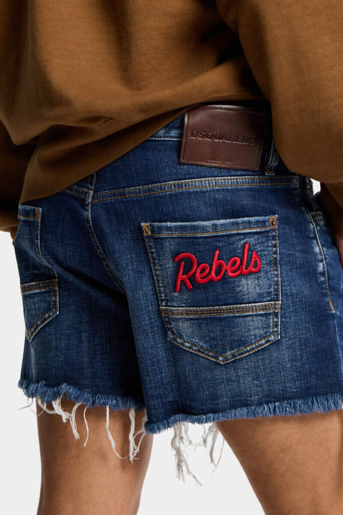Dsquared2 Rebels Dark Wash Shorts Cut Off