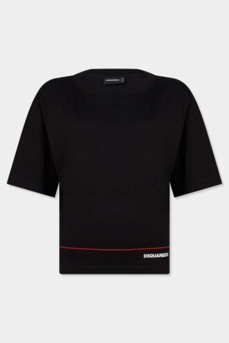 Dsquared2 Tape Cropped Breezy Fit T-Shirt
