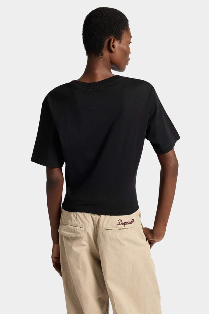 Dsquared2 Tape Cropped Breezy Fit T-Shirt