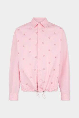 Embroidered Drawstring Shirt