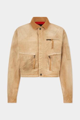 Garment Dyed Utility Distressed Bomber