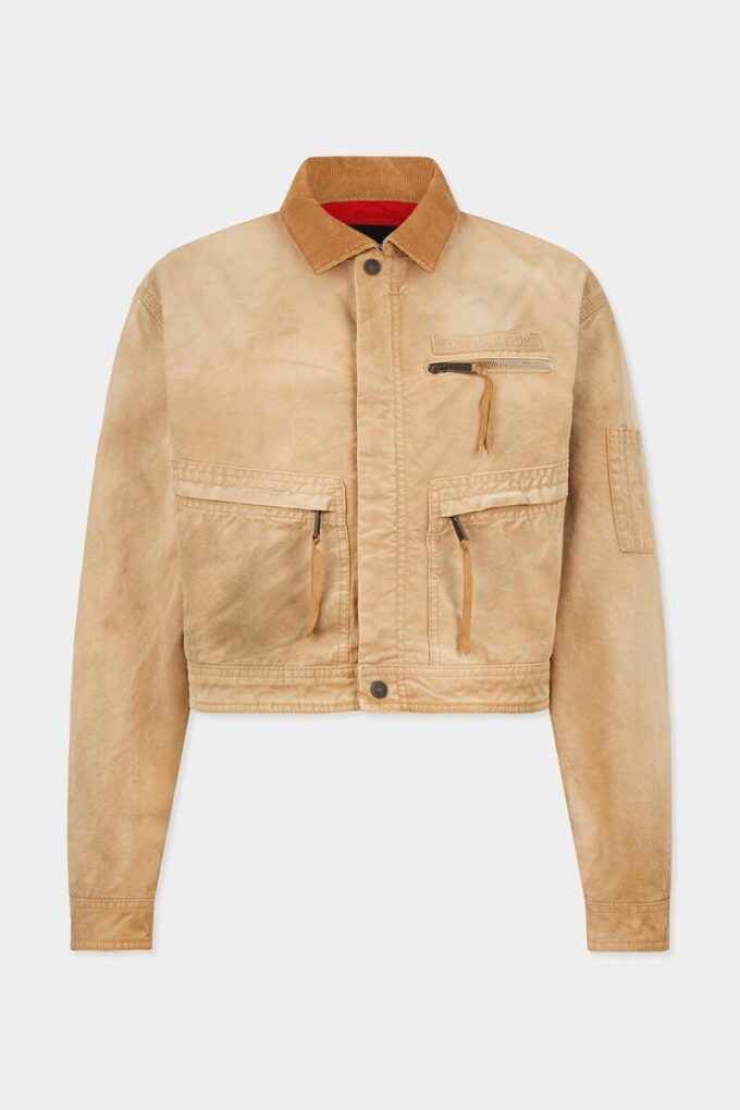 Garment Dyed Utility Distressed Bomber