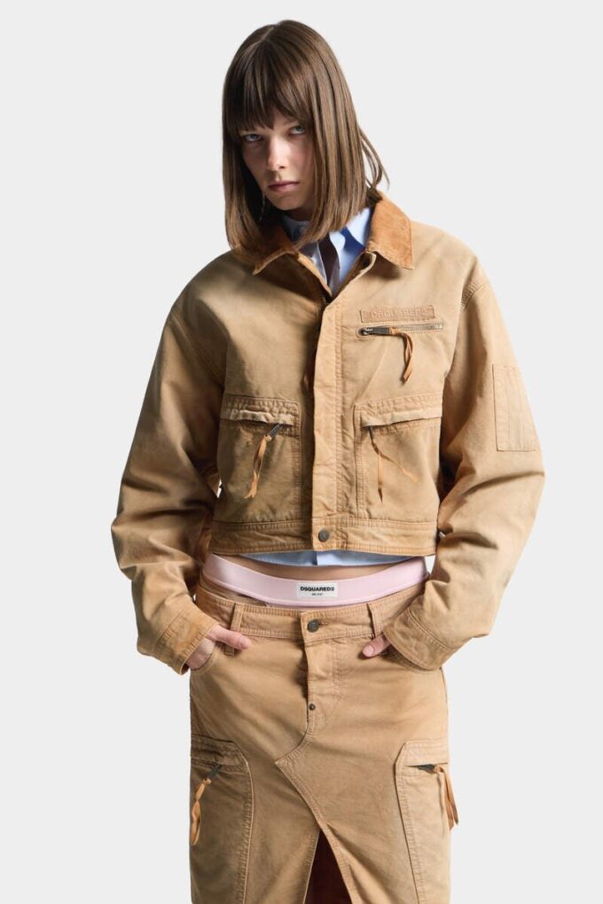 Garment Dyed Utility Distressed Bomber