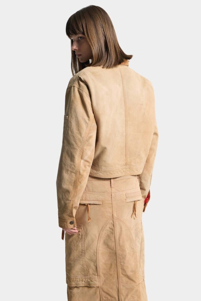 Garment Dyed Utility Distressed Bomber