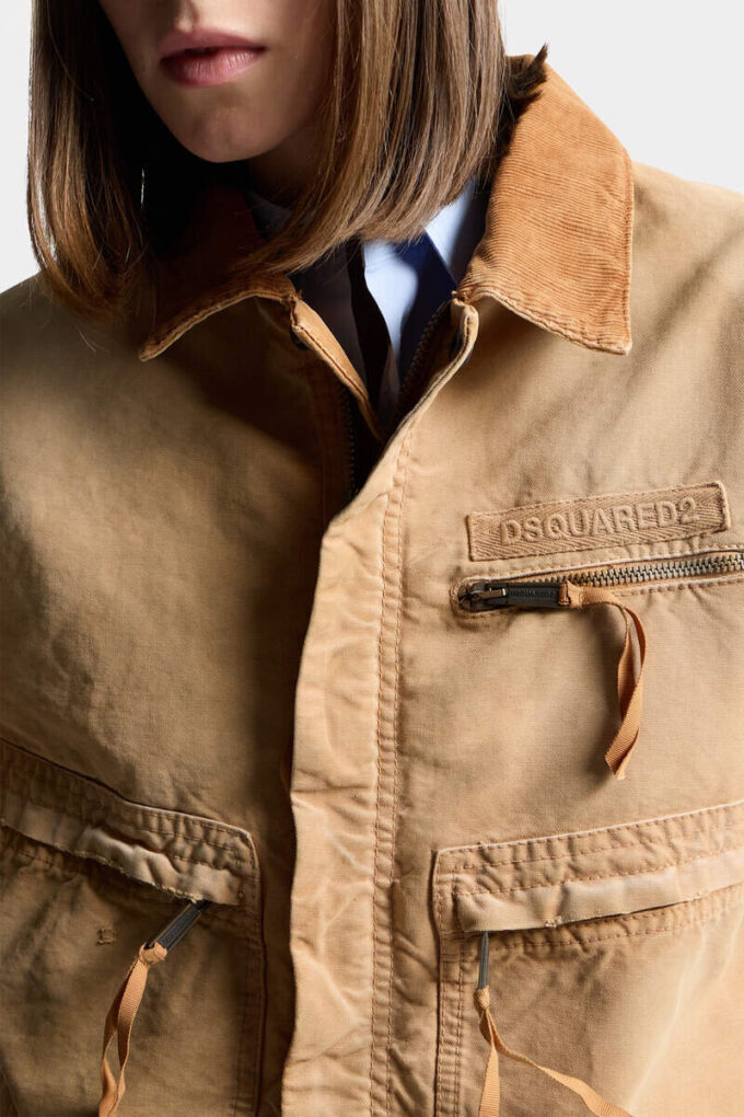 Garment Dyed Utility Distressed Bomber