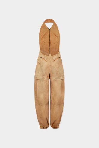 Garment Dyed Utility Distressed Jumpsuit