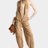 Garment Dyed Utility Distressed Jumpsuit