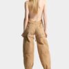 Garment Dyed Utility Distressed Jumpsuit