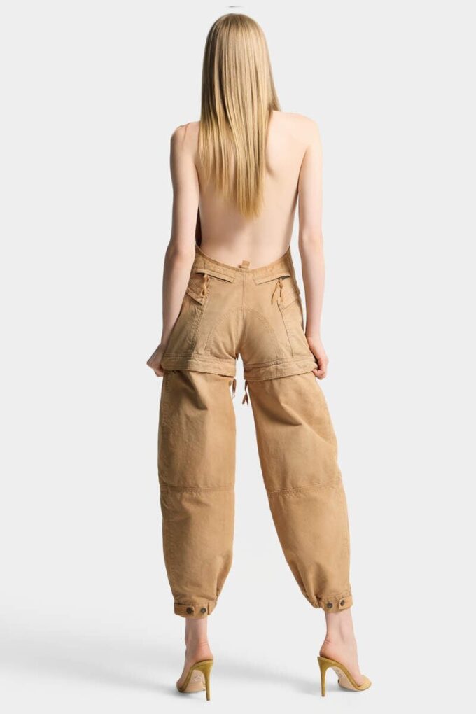 Garment Dyed Utility Distressed Jumpsuit