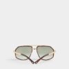Gold Hype Green Sunglasses