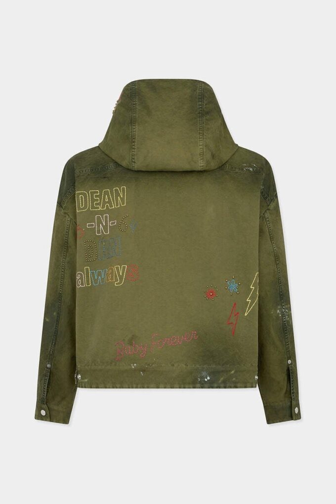 Handmade Scribbles Hooded Kaban