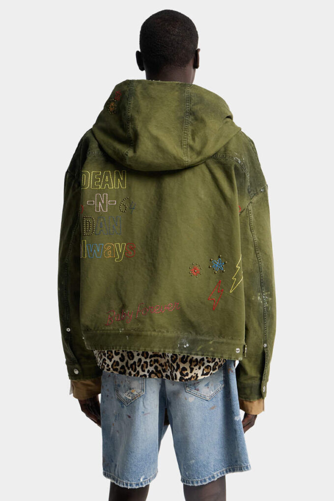 Handmade Scribbles Hooded Kaban