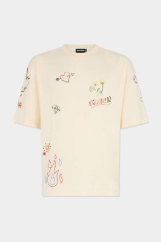 Handmade Scribbles Loose Fit T-Shirt