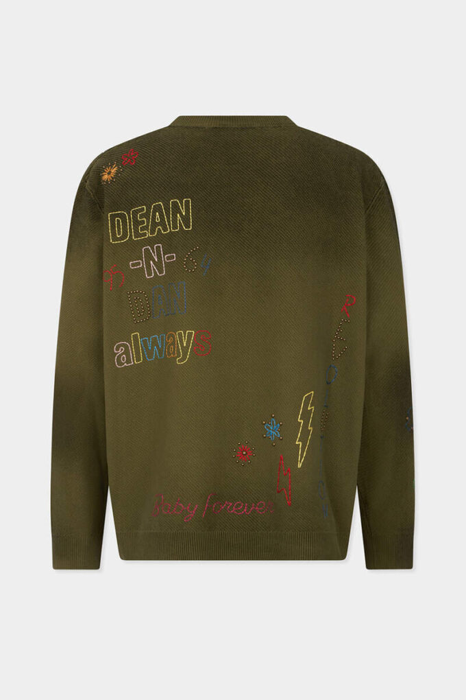 Handmade Scribbles V Neck Pullover