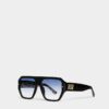 Hype Black White Pattern Sunglasses