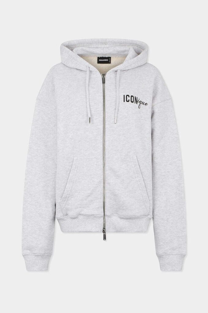 Iconique Boyfriend Fit Zipped Hoodie