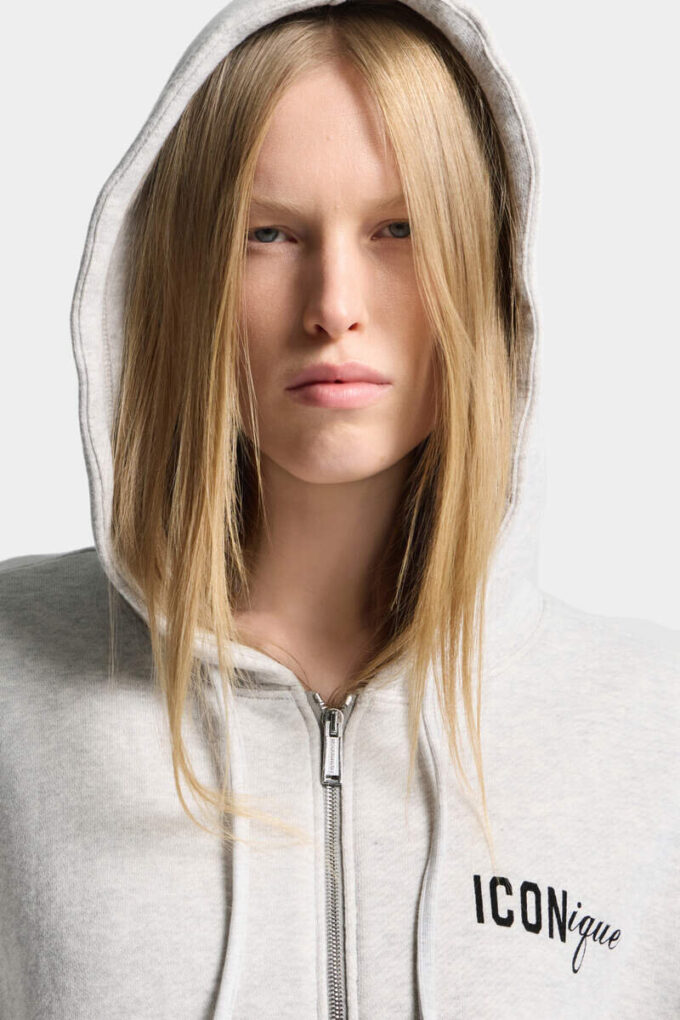 Iconique Boyfriend Fit Zipped Hoodie