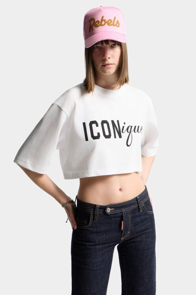 Iconique Cropped Loose Fit T-Shirt