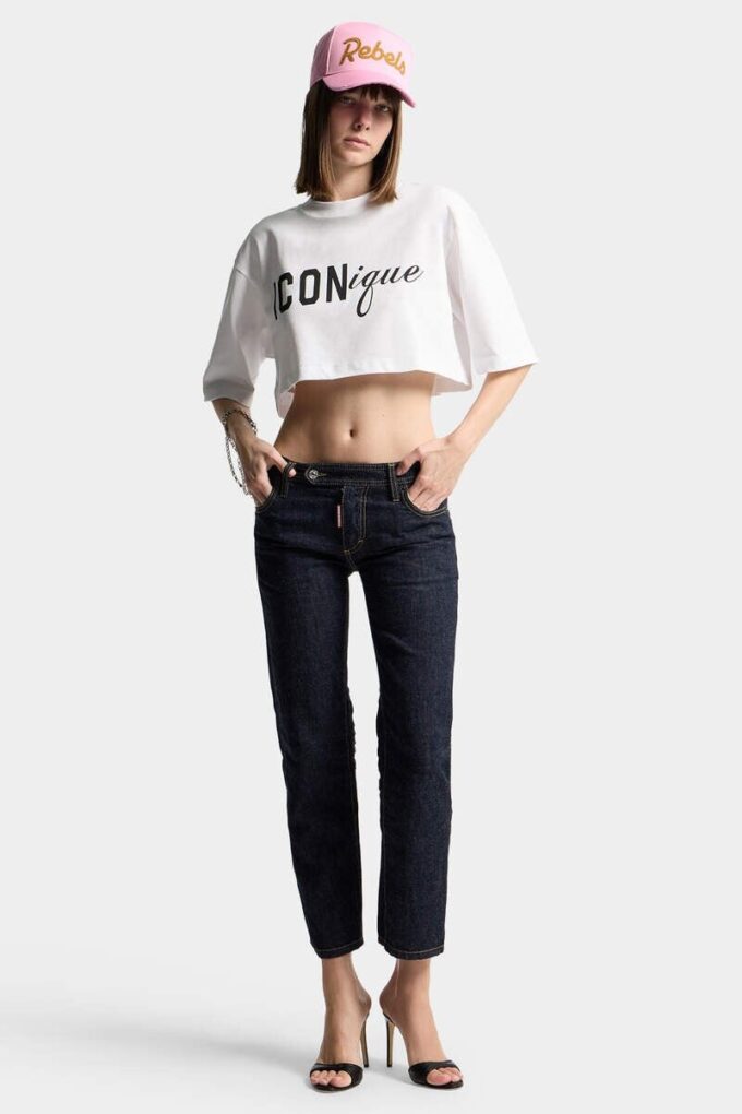 Iconique Cropped Loose Fit T-Shirt