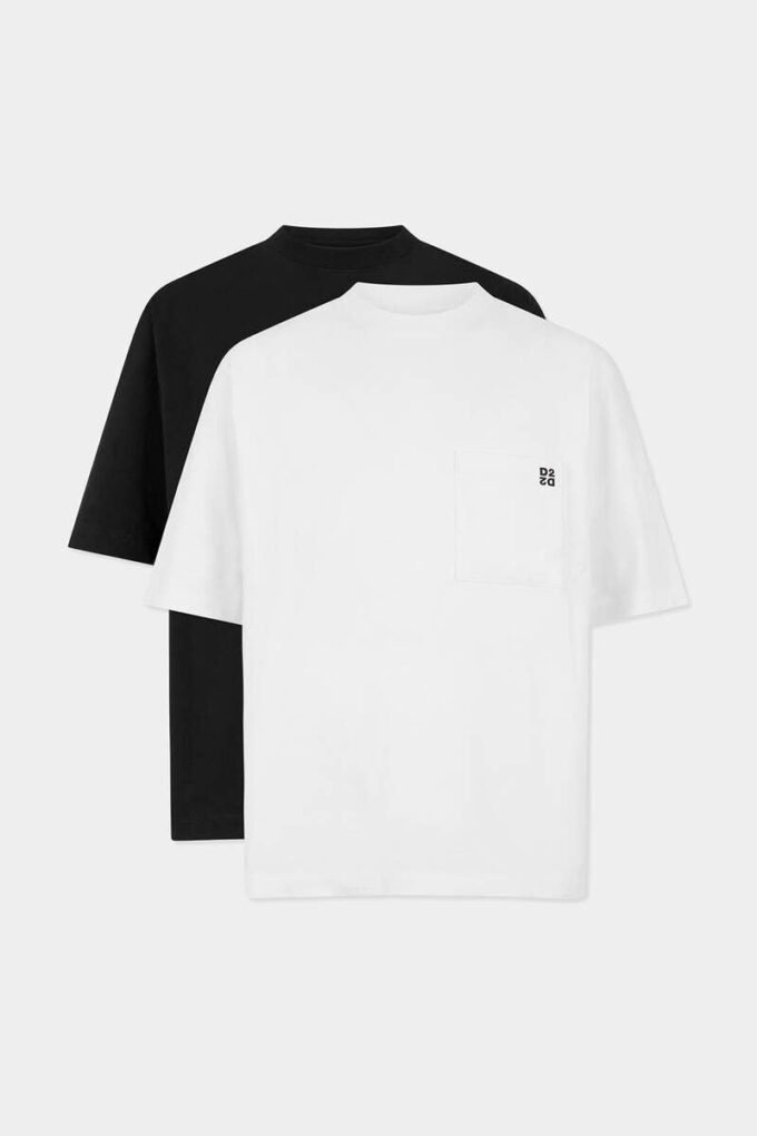 Inside out Loose Fit T-Shirt Twin Pack