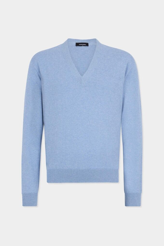 Knit V Neck Pullover