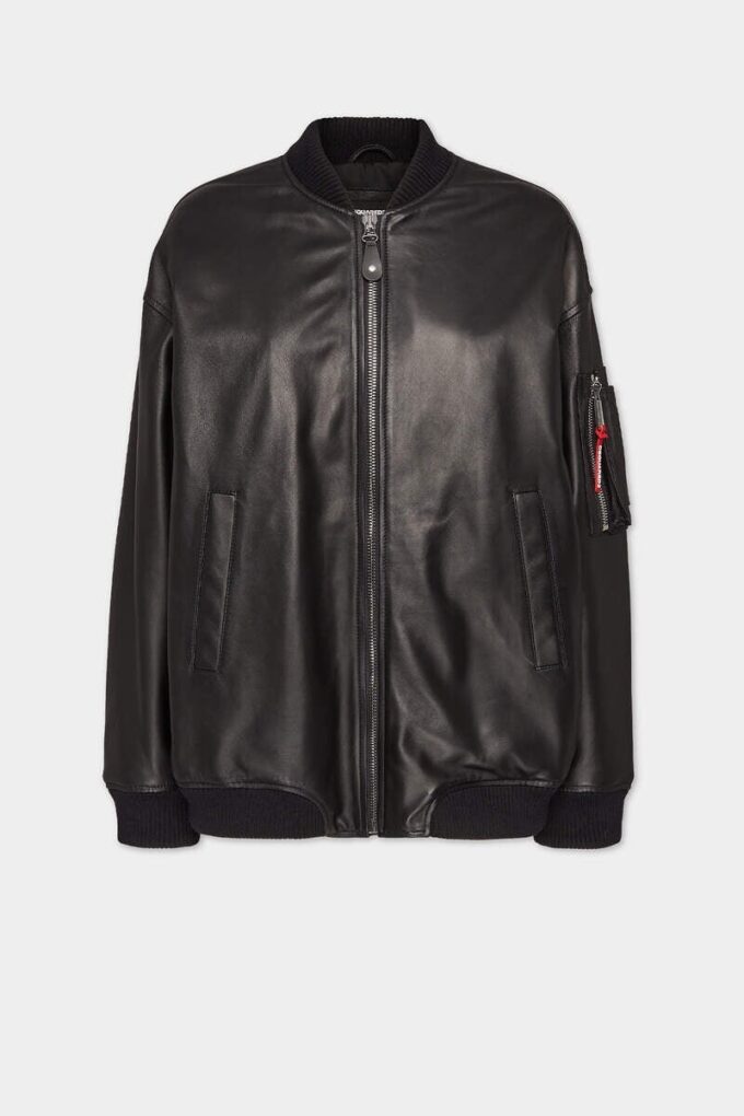 Leather Oversize Cyprus Bomber