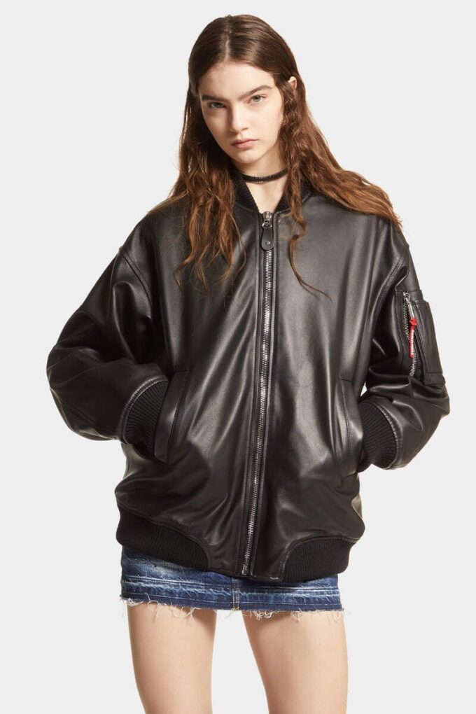 Leather Oversize Cyprus Bomber