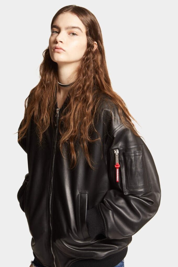 Leather Oversize Cyprus Bomber